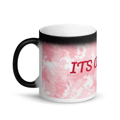 Its a girl Matte Black Magic Mug - Image 3