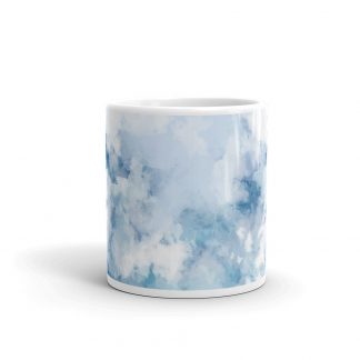 light blue watercolor mug